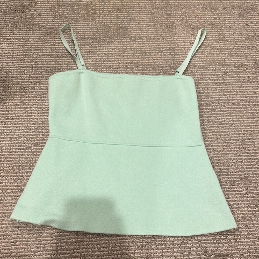 Zara Green Camisole with Peplum Bustier